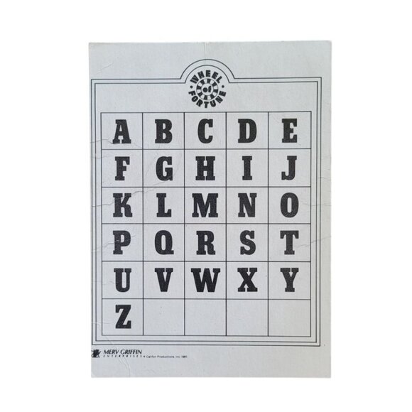 Wheel of Fortune Vintage Game Pieces Replacement Parts Spinner Board Turn Letter - Picture 2 of 4